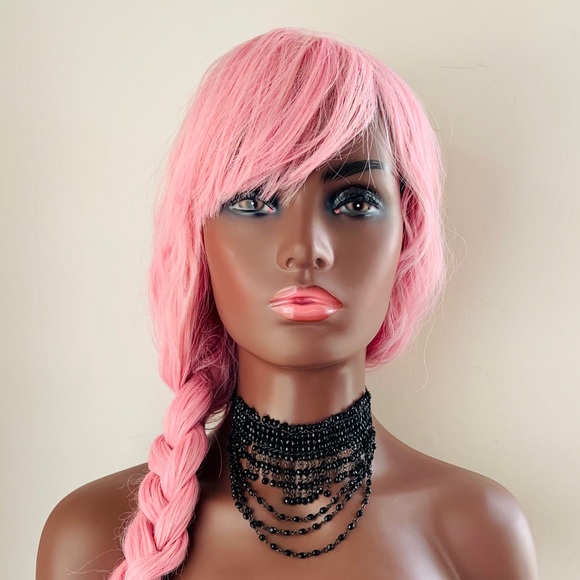Pretty in Pink “Put On & Go” Synthetic Wig with Bangs for Cosplay/Anime/Gaming… - Picture 4 of 13